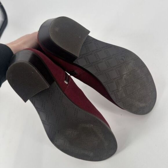 Vionic Vera Women's Suede Leather Stacked Heel Side Zip Ankle‎ Boots Red Size 8 - Picture 7 of 8